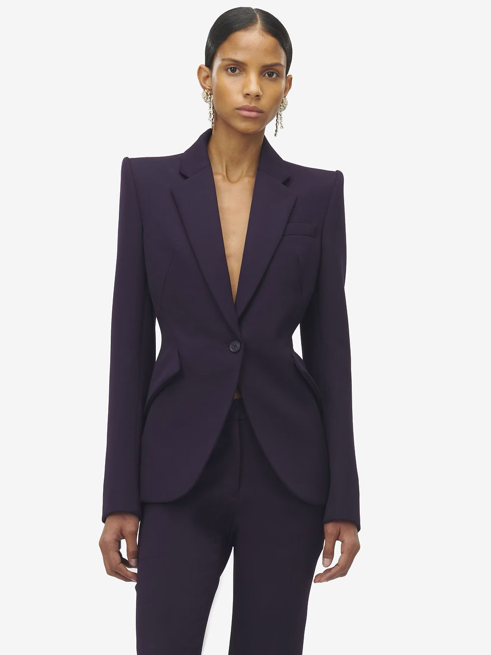 Single-Breasted Jacket in Violet