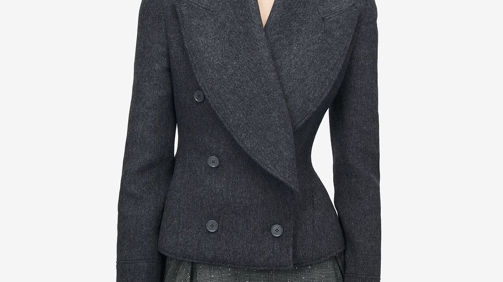 Alexander McQueen Wool Felt Double-Breasted Coat