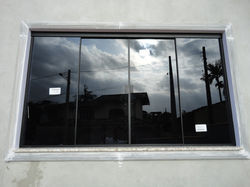 Janela de correr 4 folhas vidro fume