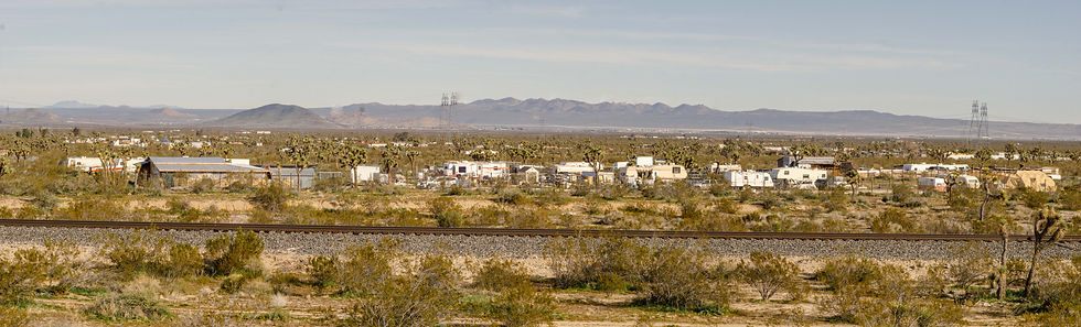 Homeless encampment in Llano, CA.