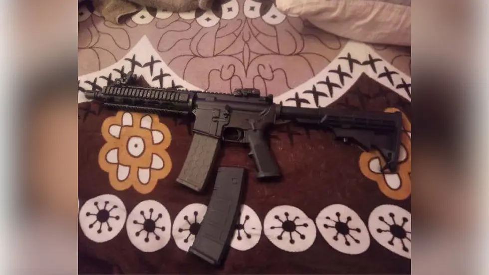Four Southern California family members linked to the Sinaloa Cartel were arrested on federal gun and drug charges on Tuesday, April 14, 2026, the Department of Justice announced. This photo included in a 29-count indictment is of a weapon recovered during the investigation. (DOJ)