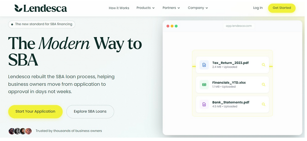 Lendesca had a soft launch in April and scheduled a full roll-out for Monday. Image: Screengrab. 