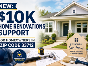 New: $10K Home Renovations Support for Homeowners in Zip Code 33712