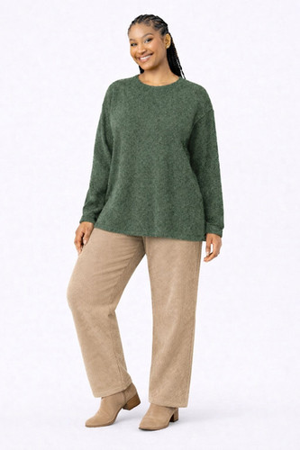 Cosy knit top green | Wild Earth