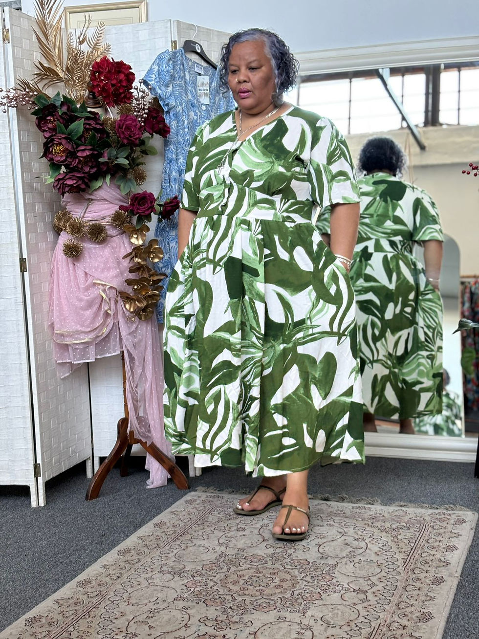 Green leaf Robyn Maxi Dress