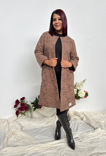 Marbled Melton Coat- Chocolate | Wild Earth