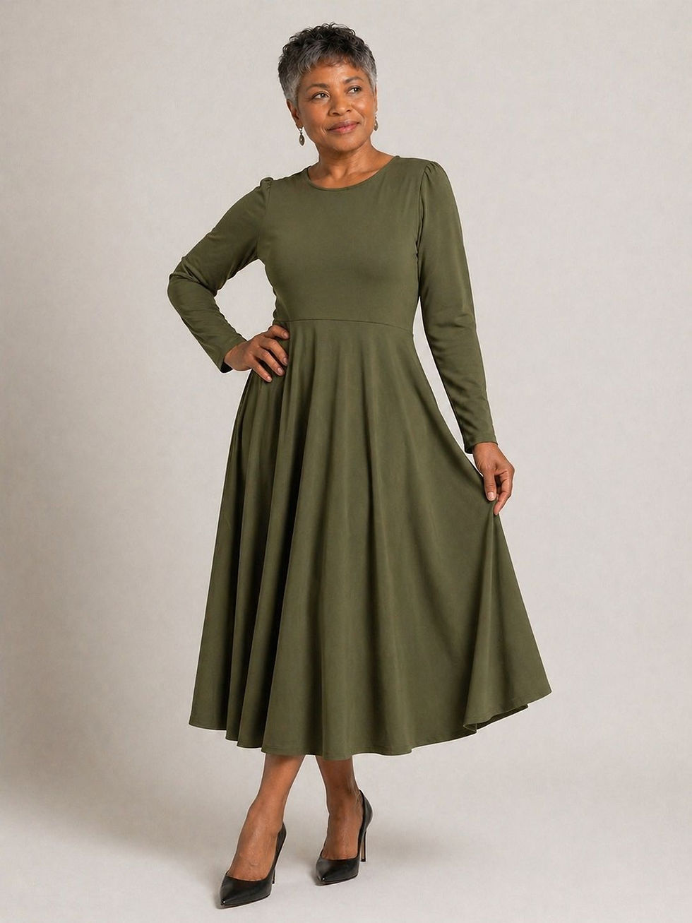 Thumbnail: Church Dress Olive Bon Bon
