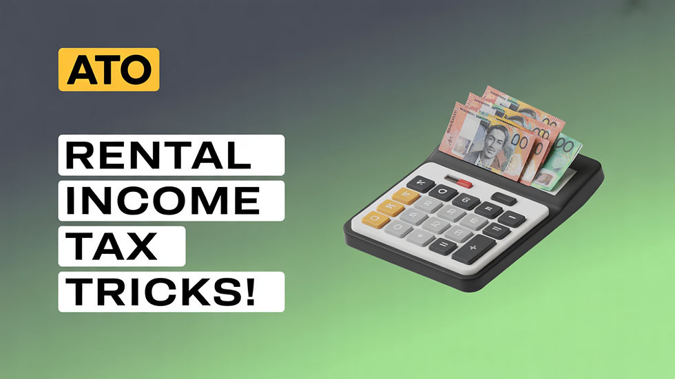 ATO rental income tax tricks illustration with calculator and Australian currency