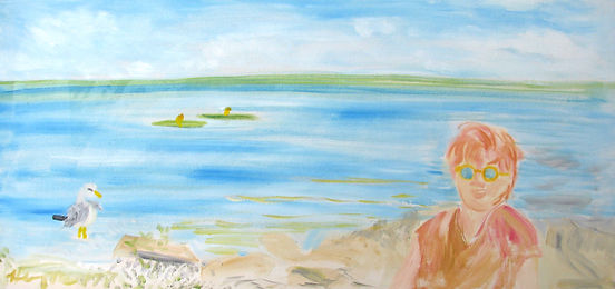 #7320 At the Shore, oil on canvas, 16 x 34 inches.jpg