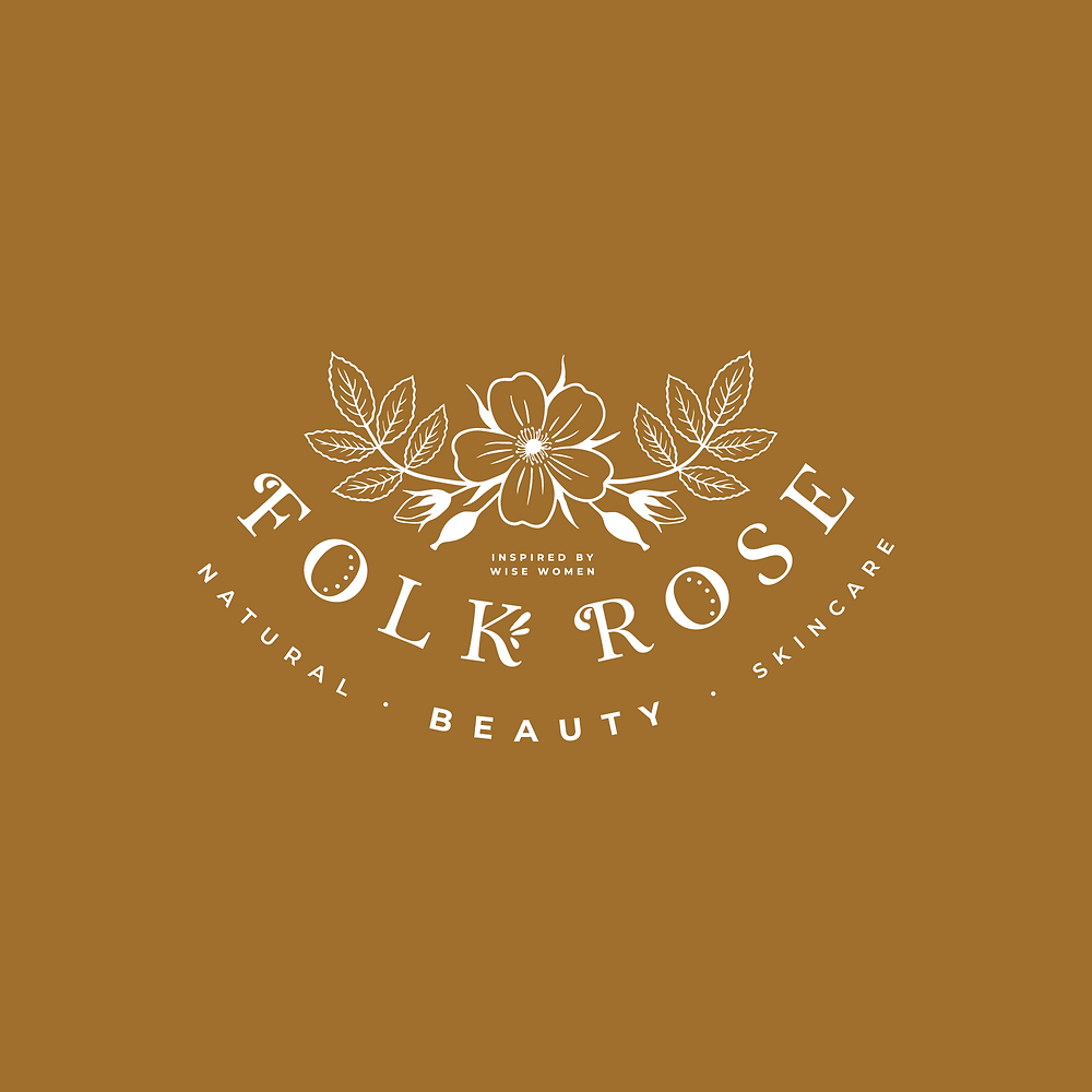 Logo design for Folk Rose Beauty - natural skincare products