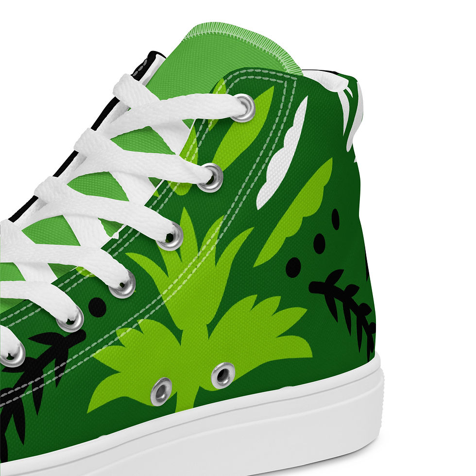 Thumbnail: TMagicHandz® Men’s High Top Canvas Shoes (Black/Floral)