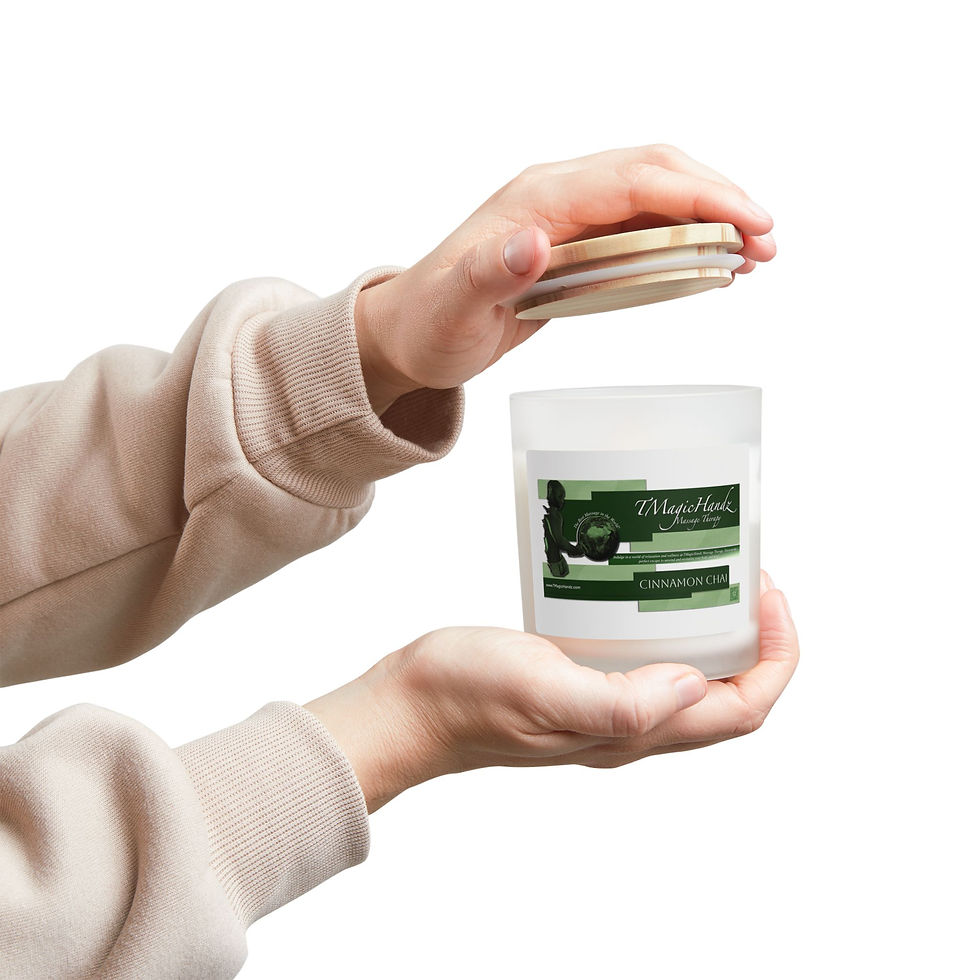 Thumbnail: TMagicHandz® Cinnamon Chai Frosted Glass Aromatherapy Candle (11oz)