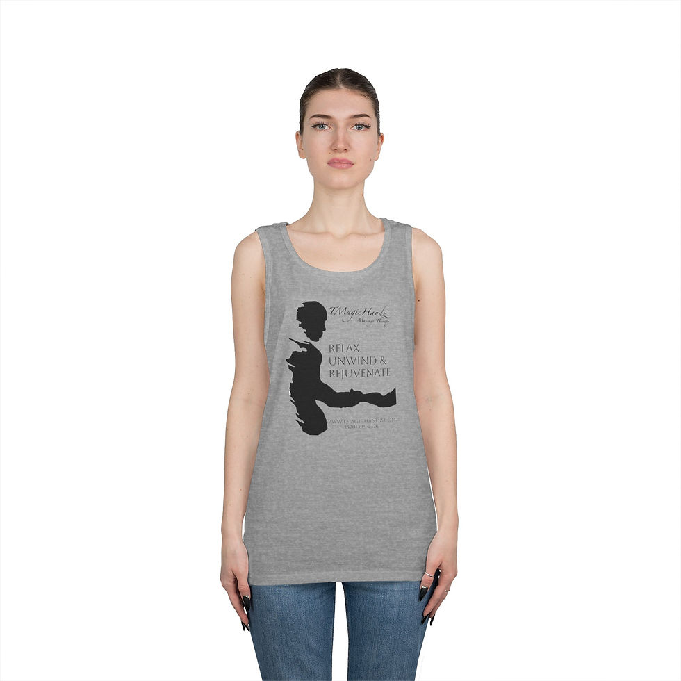 Thumbnail: TMagicHandz Massage Therapy - Relax Unwind & Rejuvenate Unisex Tank Top