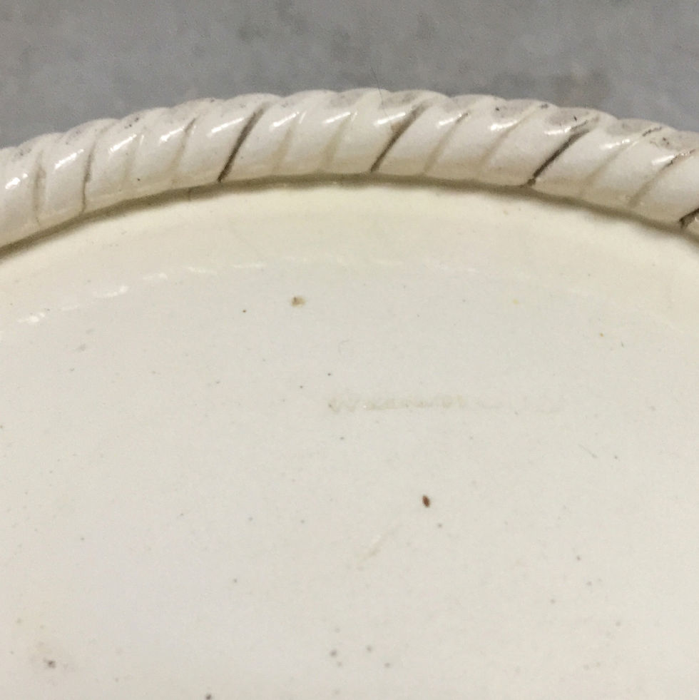 Thumbnail: Fabulous Wedgwood Creamware Basket And Plate