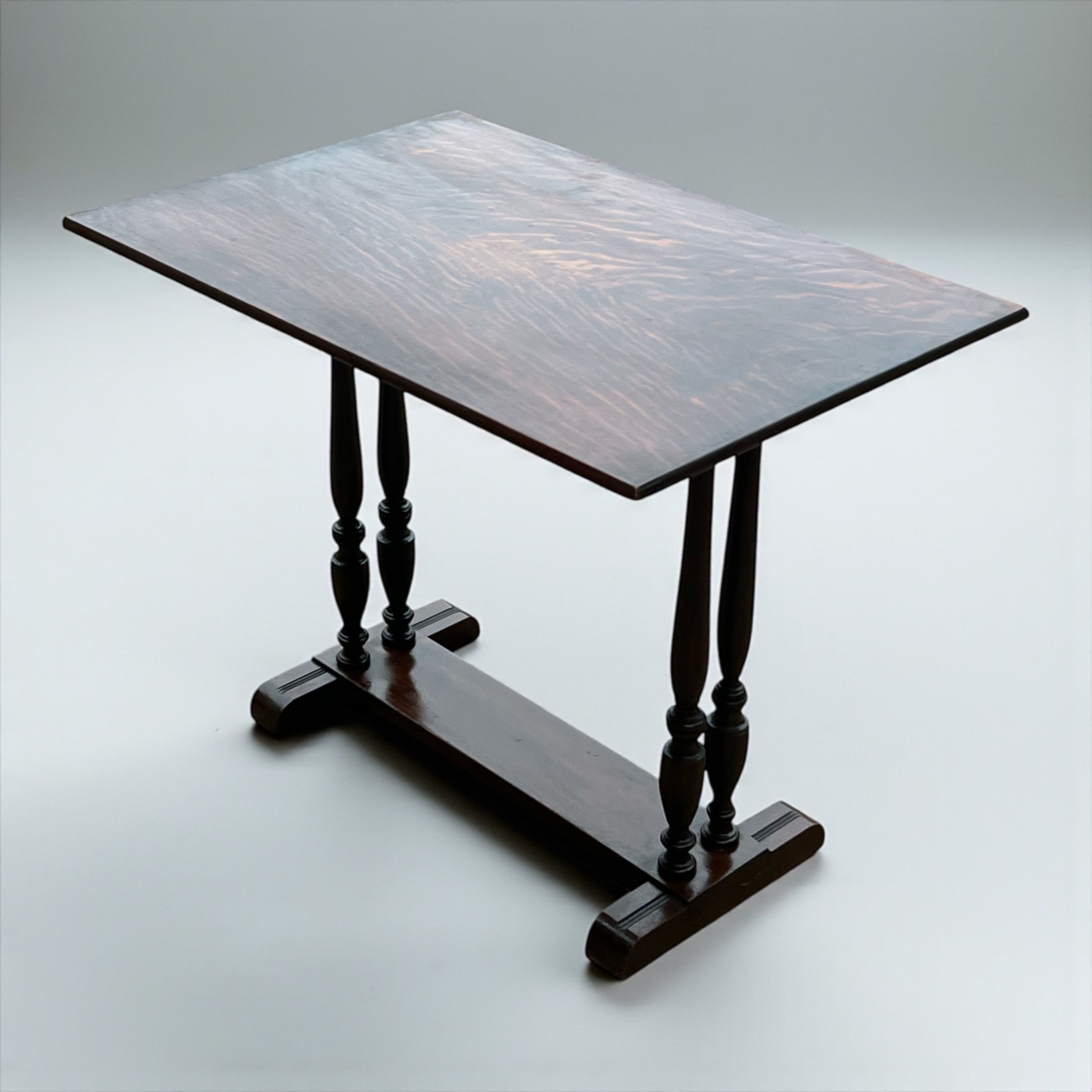 Antique Oak flip top side table