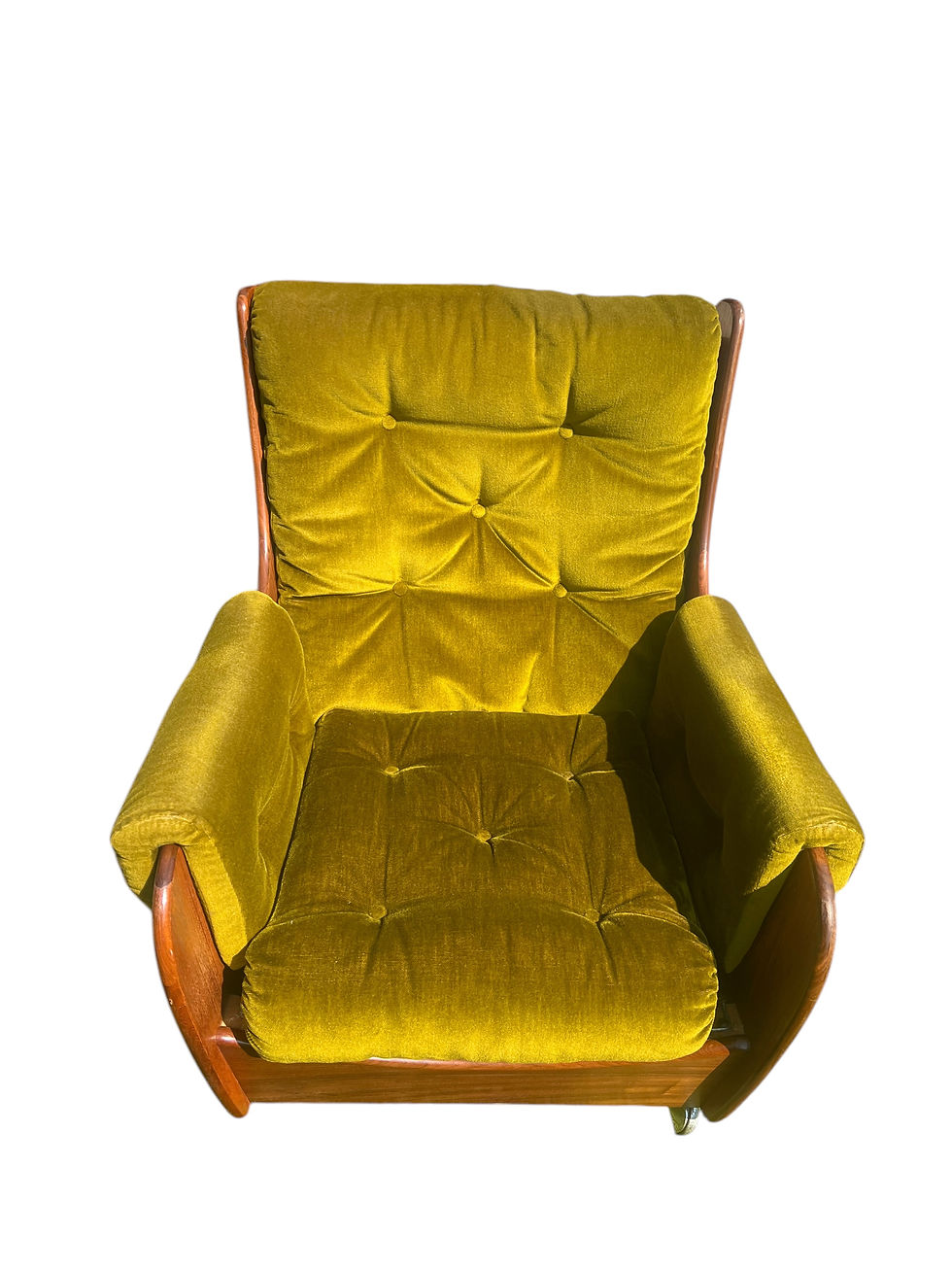 Thumbnail: G Plan ‘Saddleback’ armchair and footstool by Victor Wilkins 