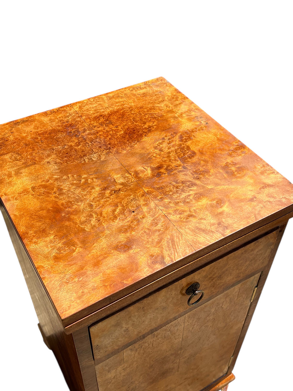 Thumbnail: Deco Burr Walnut bedside cupboard 