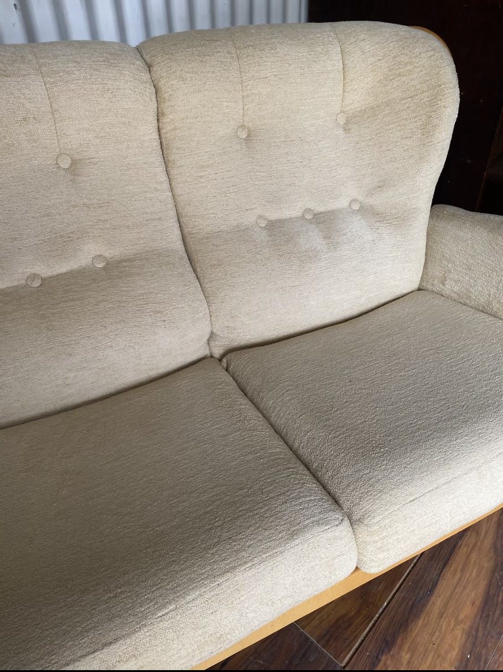Thumbnail: SOLD Mid century Ercol two seater ‘blonde’ sofa 