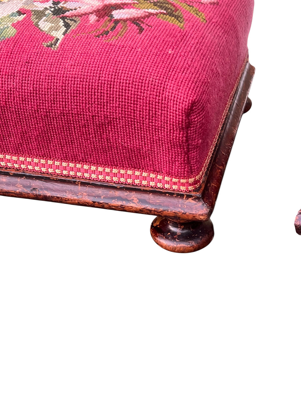 Thumbnail: Victorian needle point tapestry footstools 