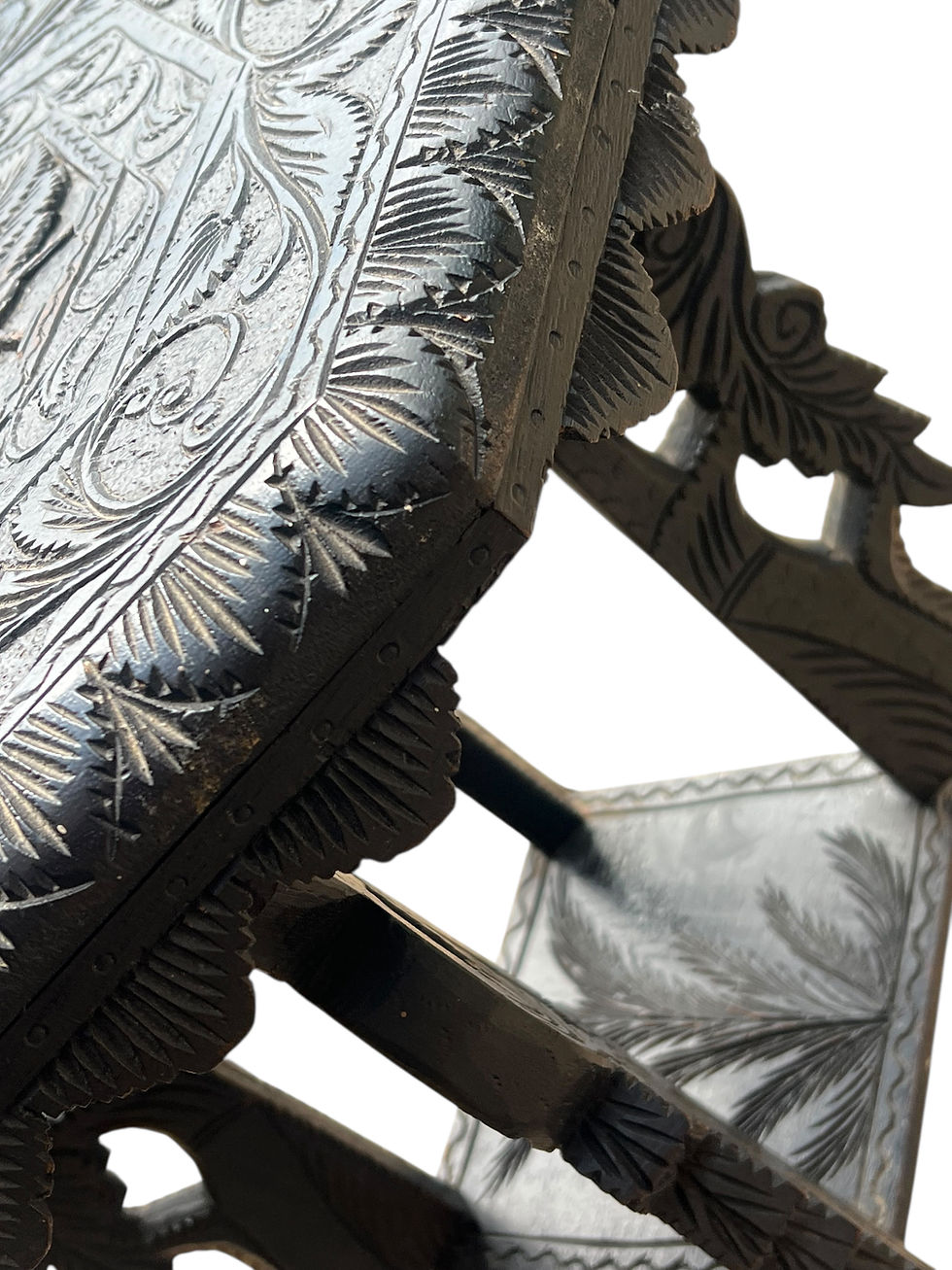 Thumbnail: Antique Anglo-Asian Carved Side Table