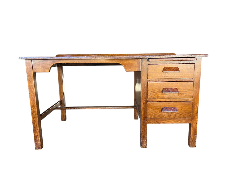 Thumbnail: Mid century vintage Oak desk