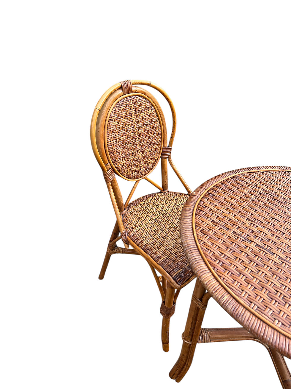 Thumbnail: Rattan and Bamboo Vintage Bistro set