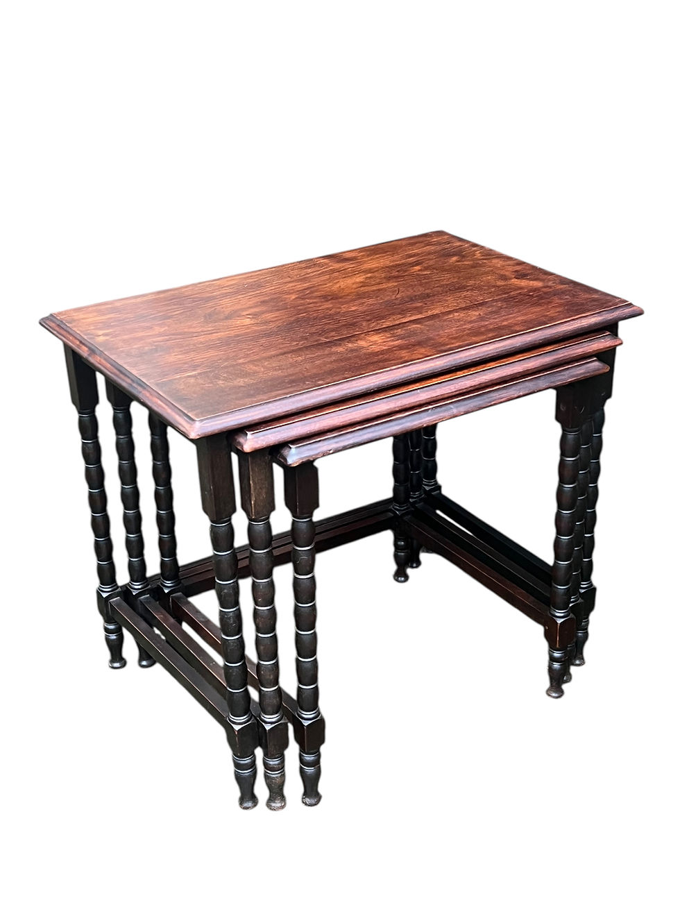 Thumbnail: Antique Oak Ebonised nest of tables 