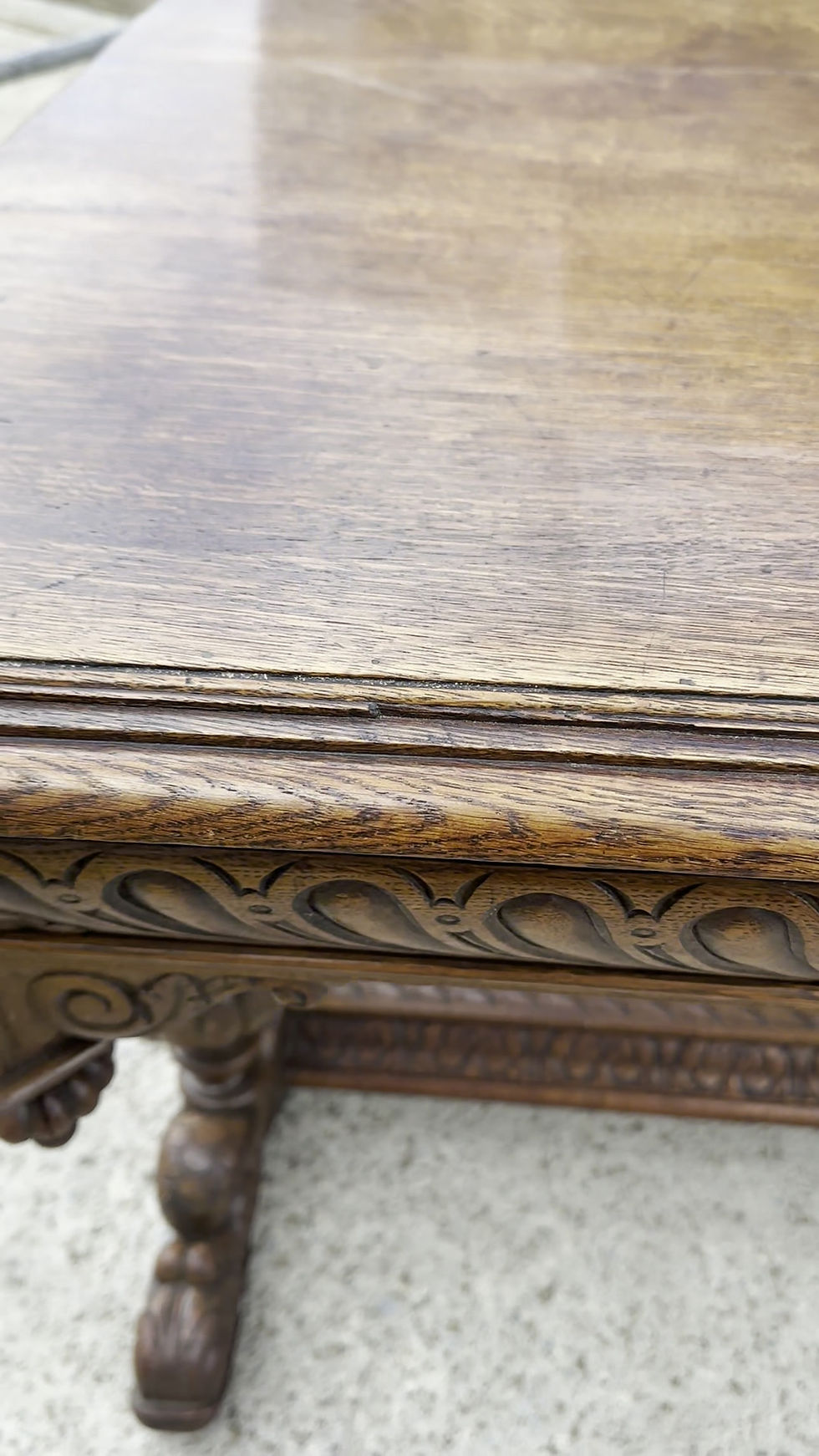 Thumbnail: Antique Victorian carved ‘Dolphin’ library desk