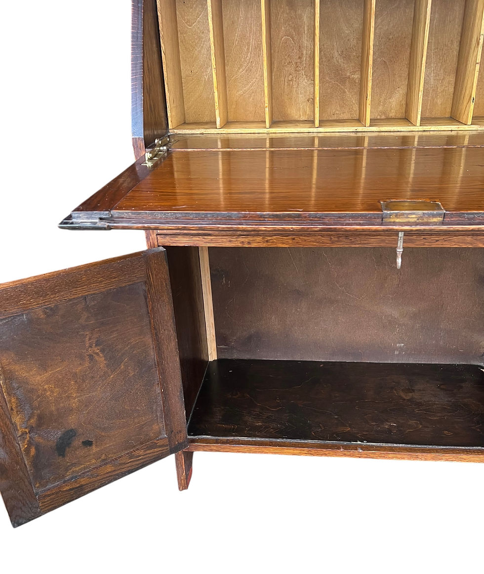 Thumbnail: Art Deco Oak vintage Barristers Bureau desk 