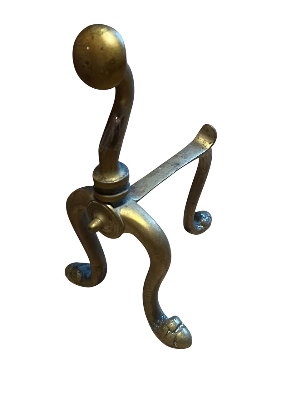 Thumbnail: Antique Brass Fire Dogs