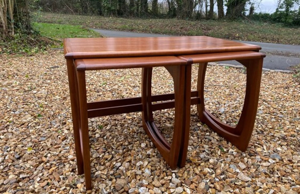 Thumbnail: SOLD Mid century nest of tables -‘Quad’ legs in the manner or Gpla