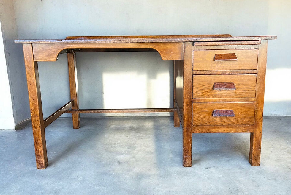Mid century vintage Oak desk