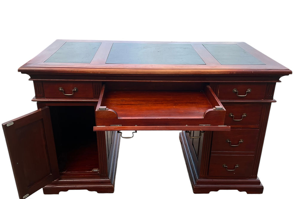 Thumbnail: Antique style vintage Pedestal Desk