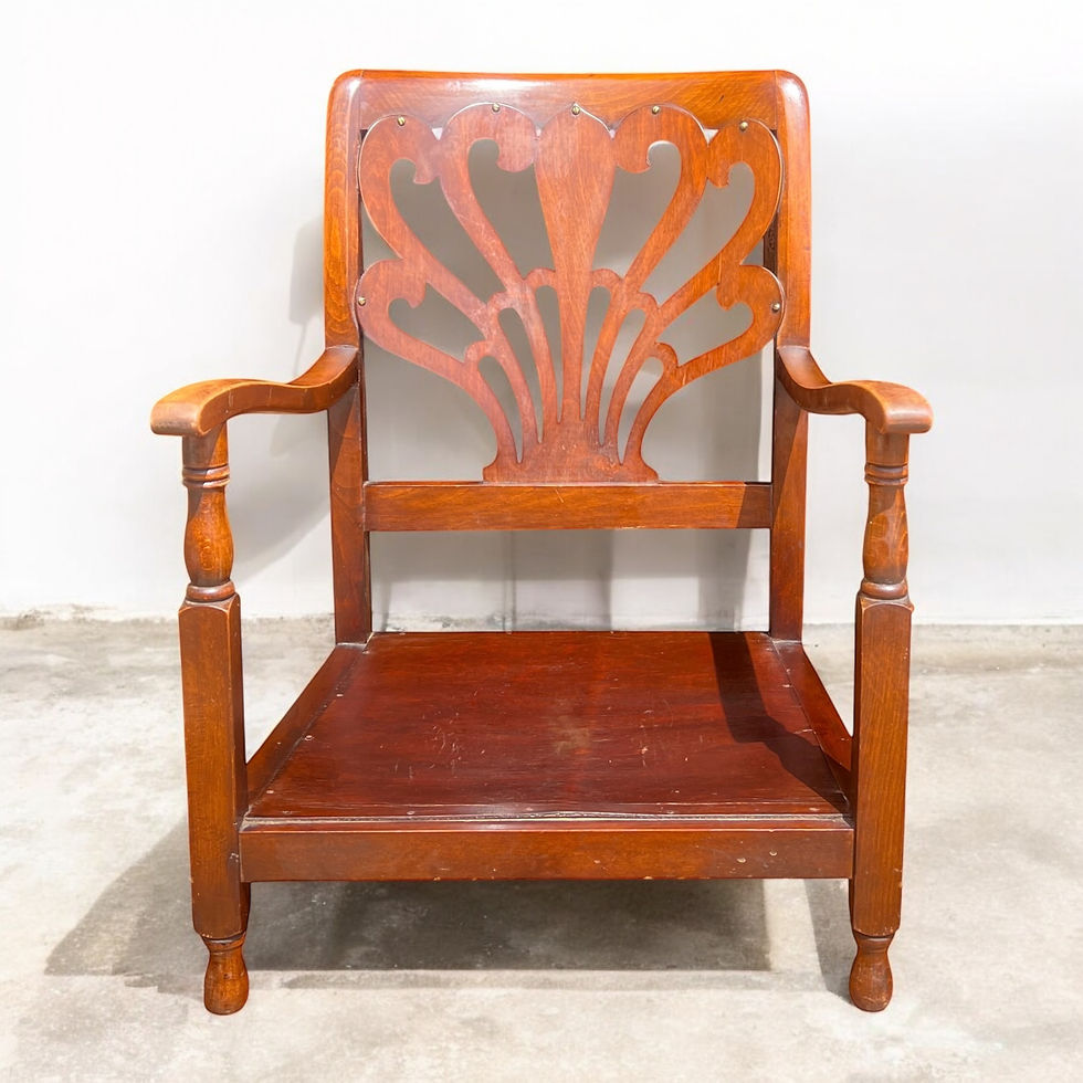 Art Deco Beech & Oak small Elbow Chair