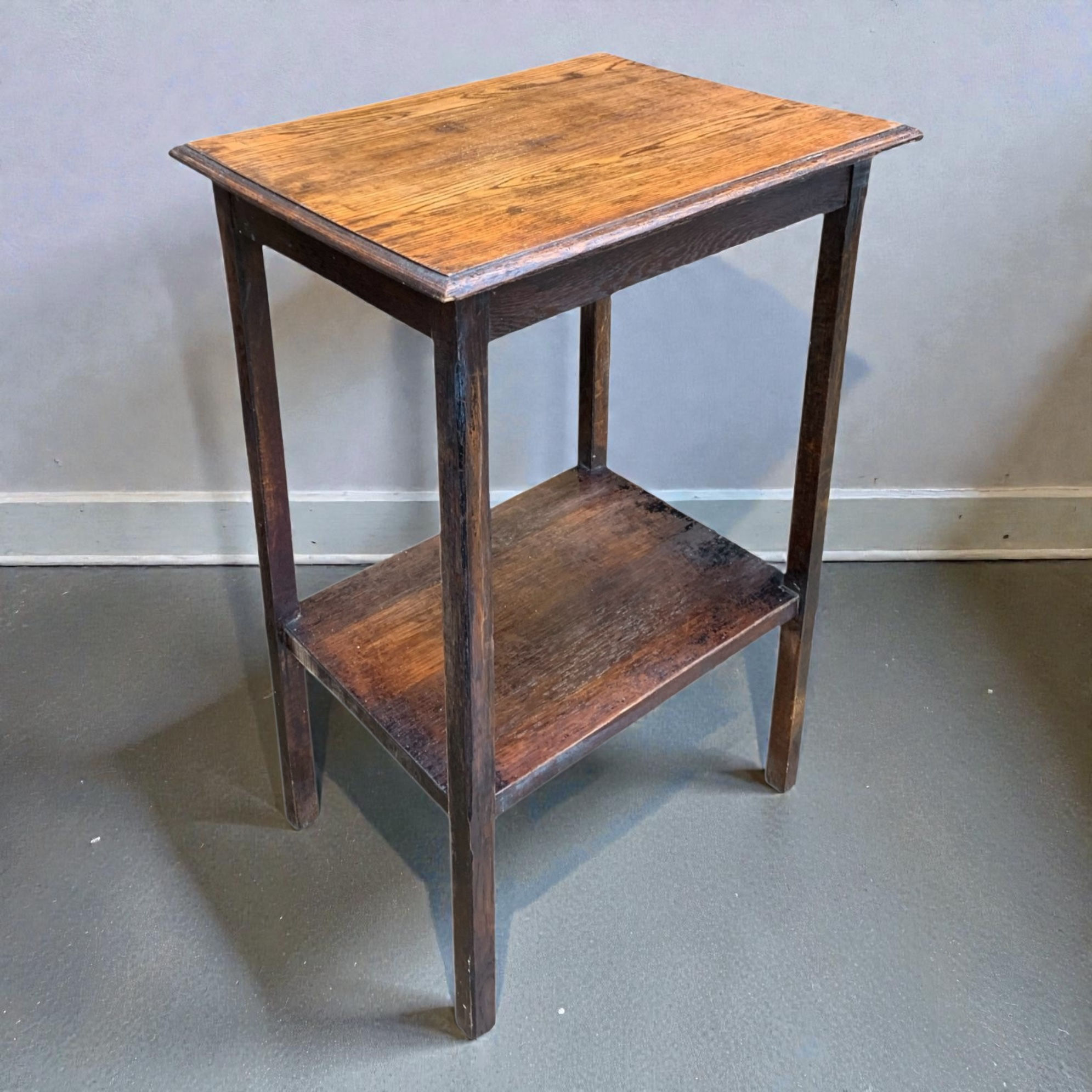 Art Deco Oak tall side table