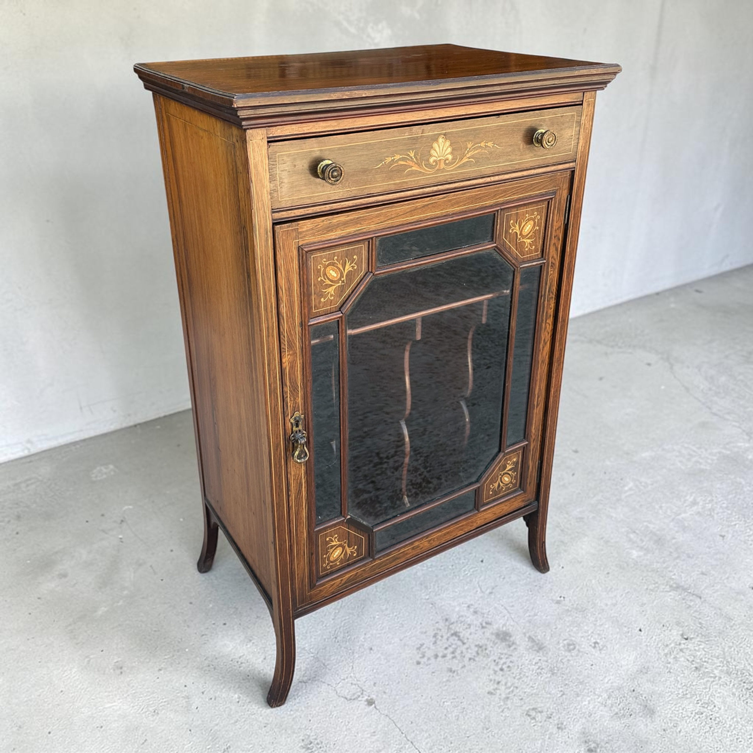 Edwardian Rosewood music cabinet