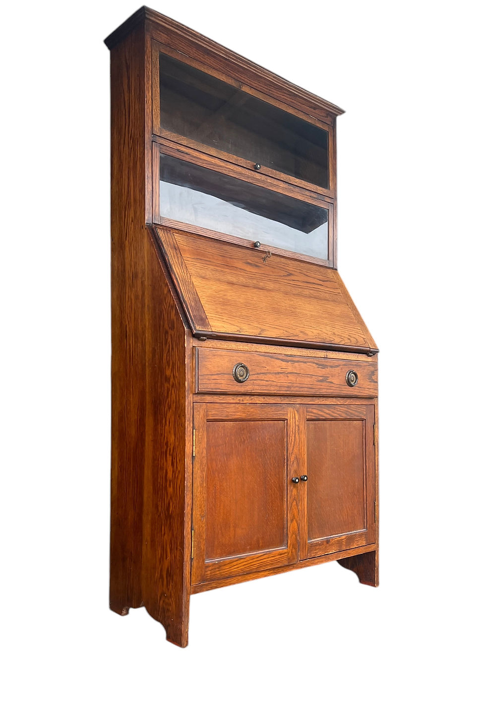 Thumbnail: Art Deco Oak vintage Barristers Bureau desk 