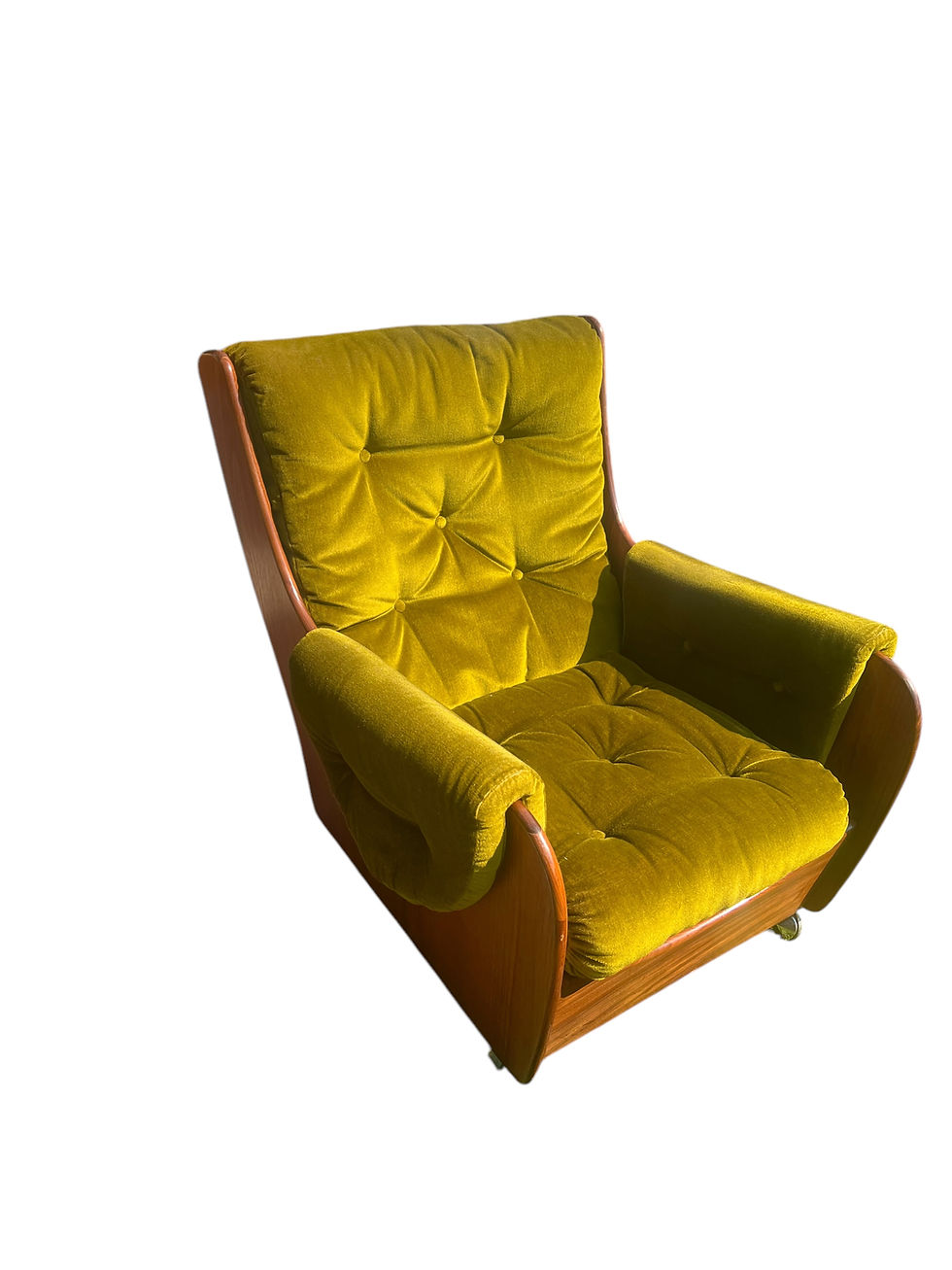 Thumbnail: G Plan ‘Saddleback’ armchair and footstool by Victor Wilkins 
