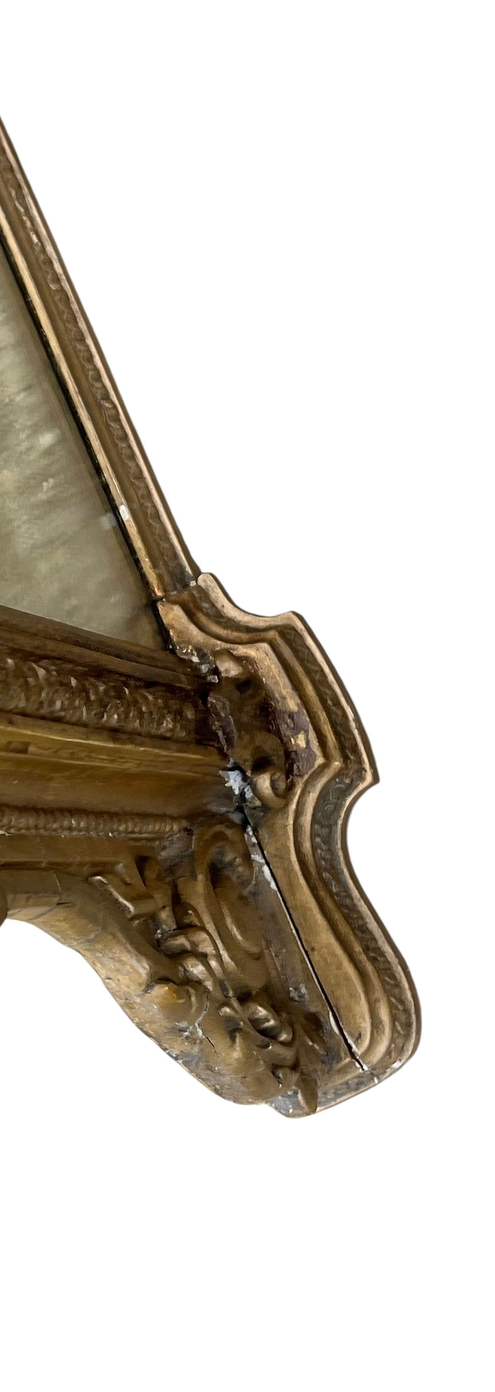 Thumbnail: 19th Century Gilt Archtop Overmantle Mirror