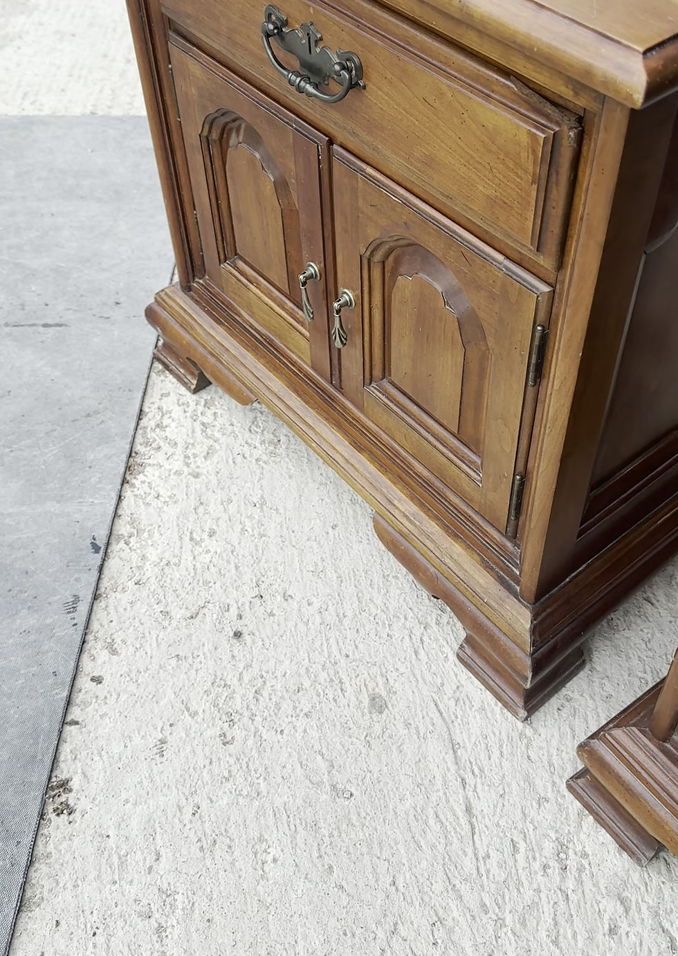 Thumbnail: Pair of Antique style Thomasville  Cherry wood bedside chests