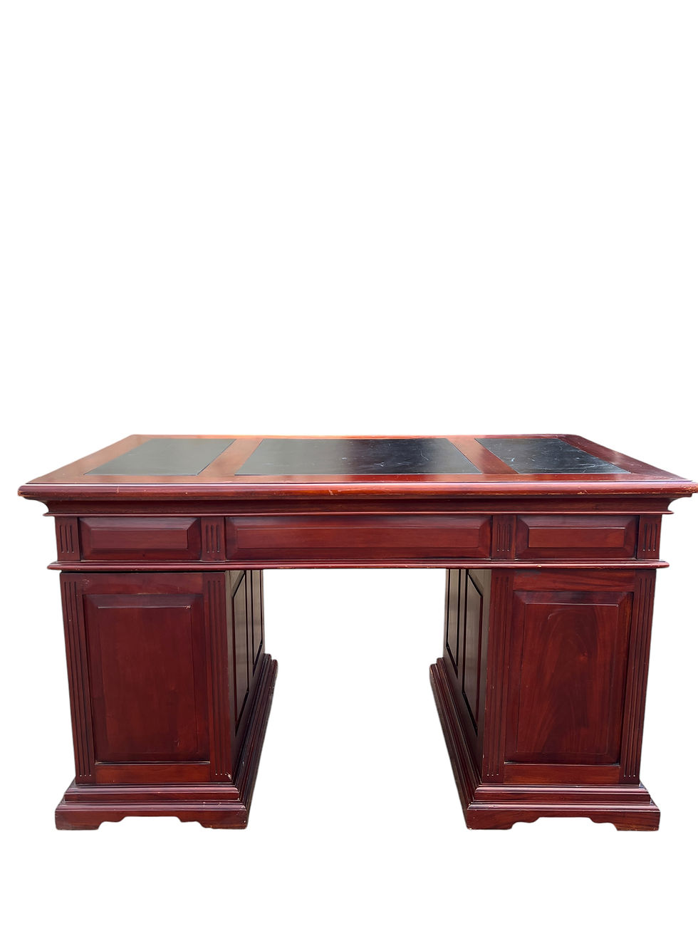 Thumbnail: Antique style vintage Pedestal Desk
