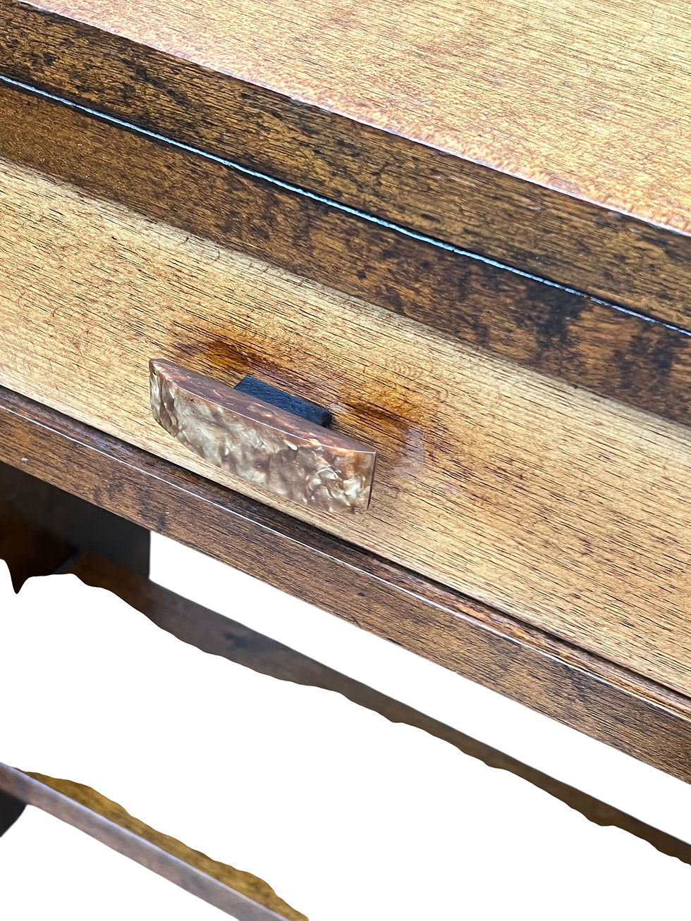 Thumbnail: Art Deco Tawa wood side table storage 