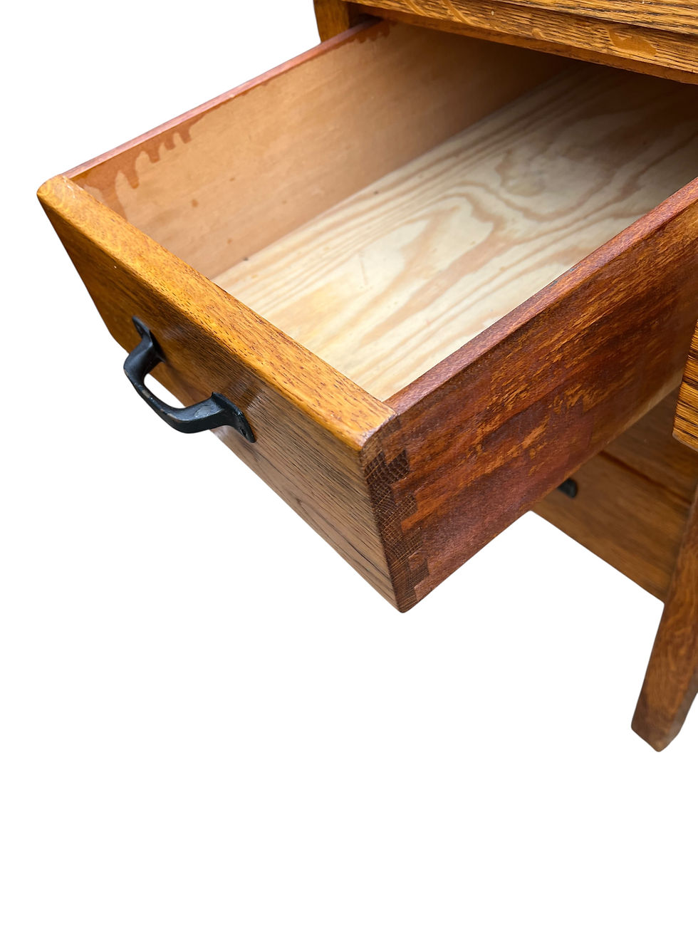 Thumbnail: Vintage late Deco 1930’s Oak pedestal desk  