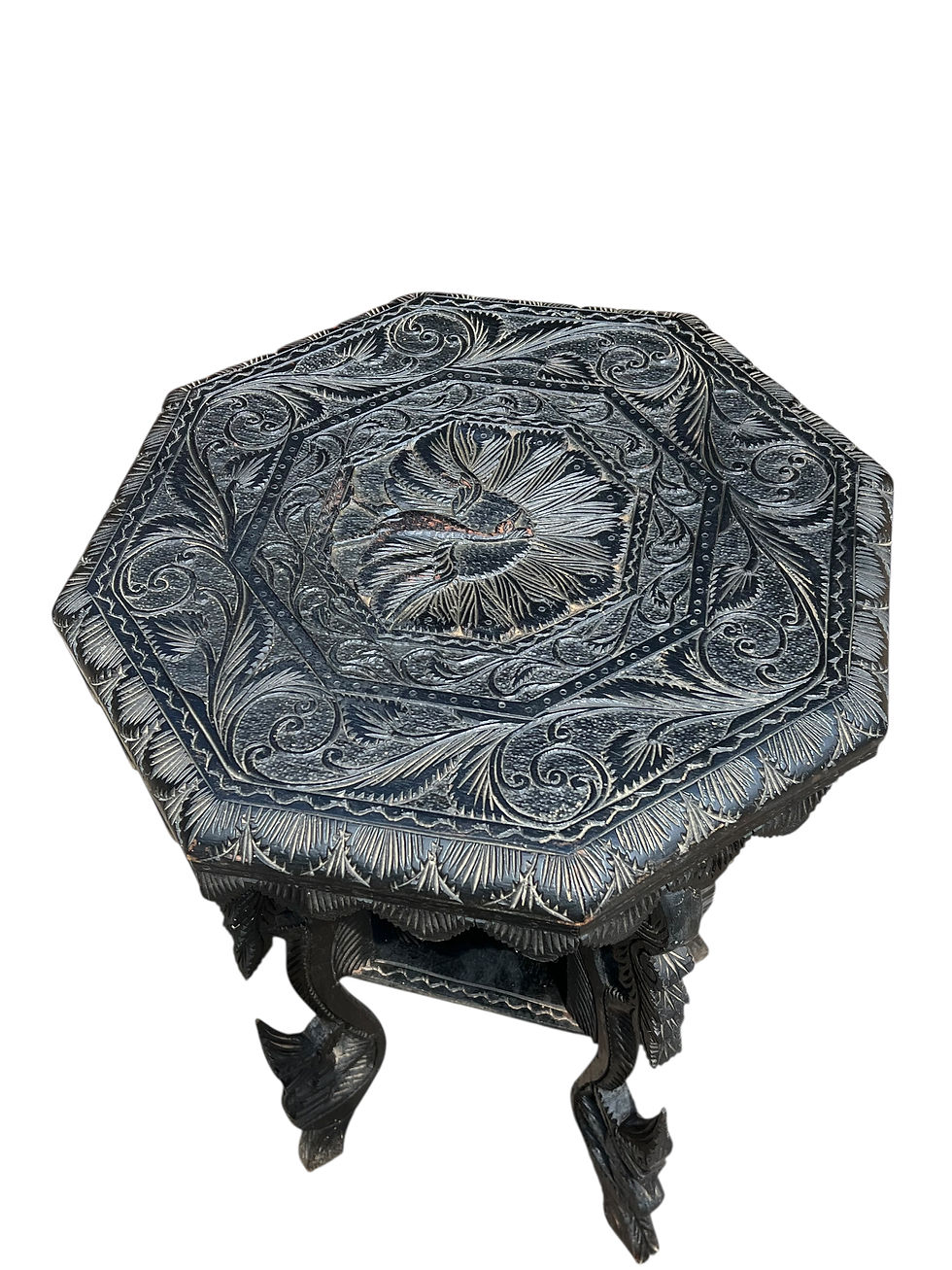 Thumbnail: Antique Anglo-Asian Carved Side Table