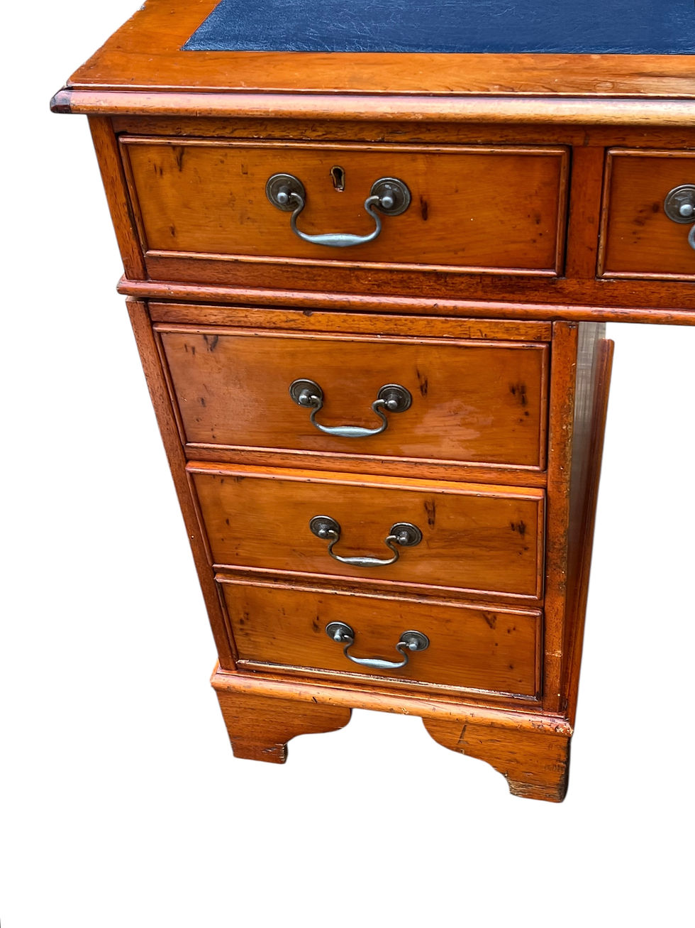 Thumbnail: Antique style Yew pedestal Desk 
