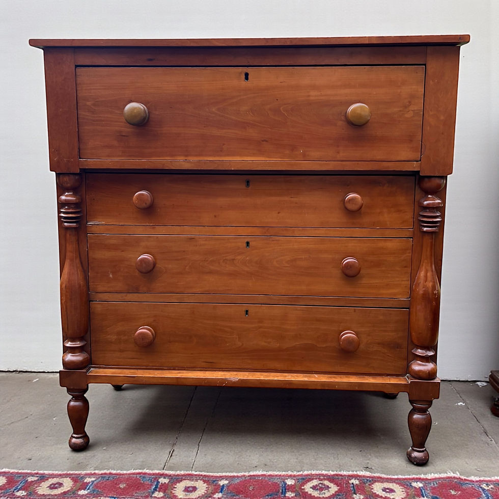 Antique 19th C Cherrywood Empire chest of drawers