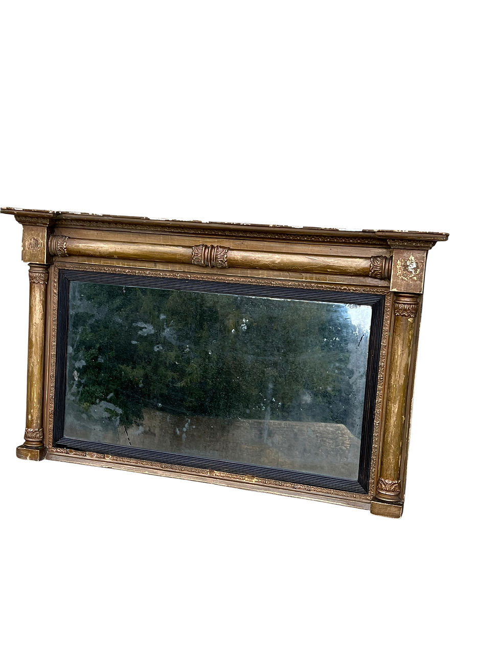 Thumbnail: 19th Century Regency Gilt Overmantle Mirror.