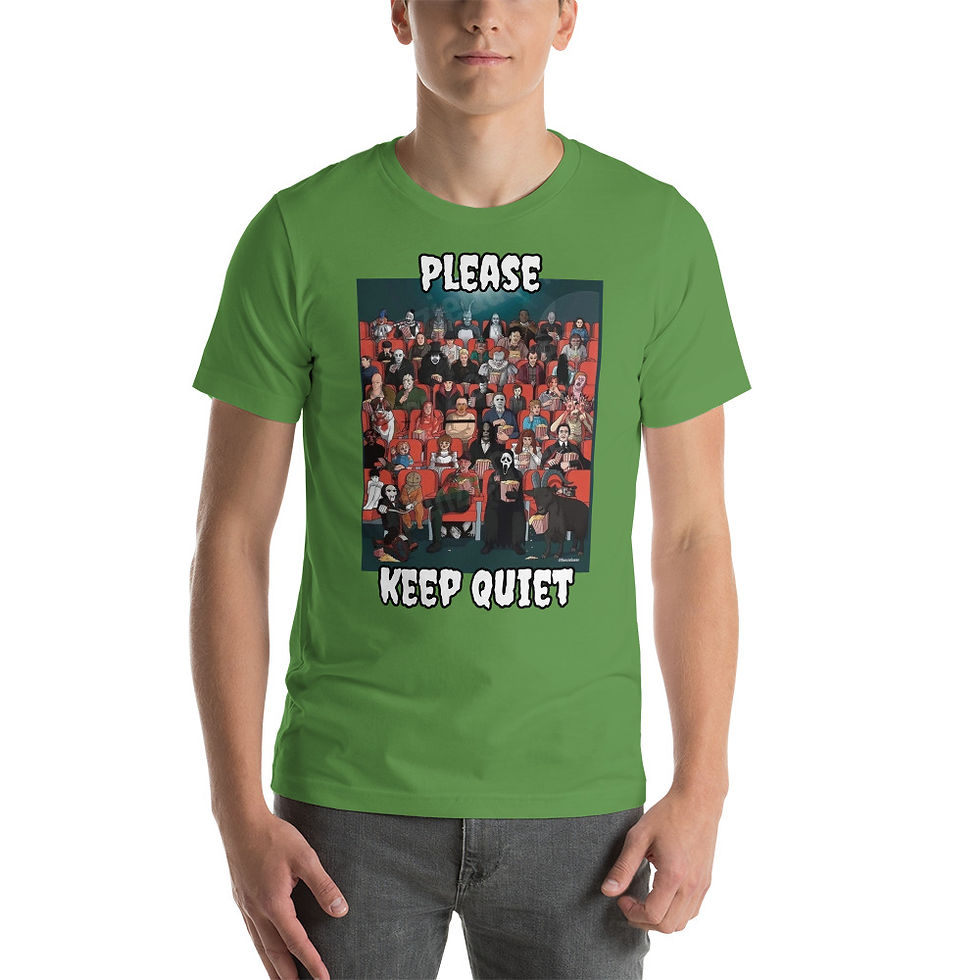 Thumbnail: Please Keep Quiet, There's Monsters Nearby Short-Sleeve Unisex T-Shirt