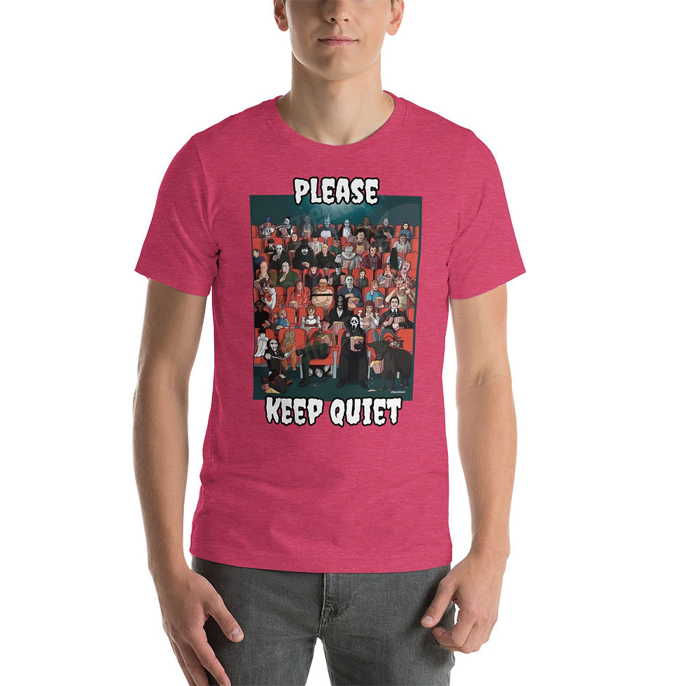 Thumbnail: Please Keep Quiet, There's Monsters Nearby Short-Sleeve Unisex T-Shirt
