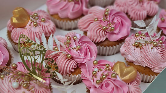 Cupcake met 'luxe-toef' en sprinkles